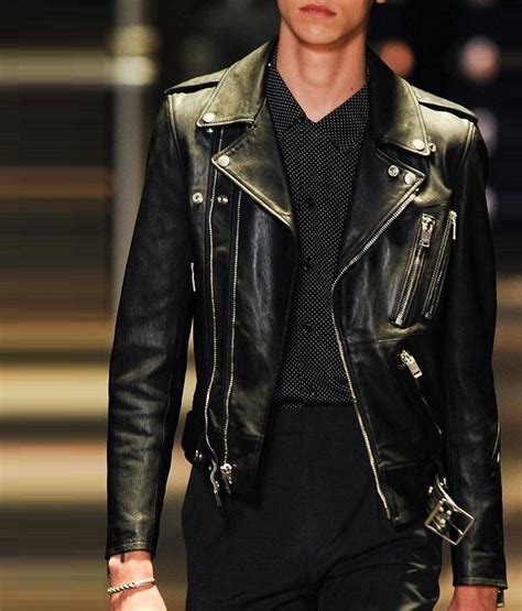 men ysl leather jacket|ysl leather jacket vintage.